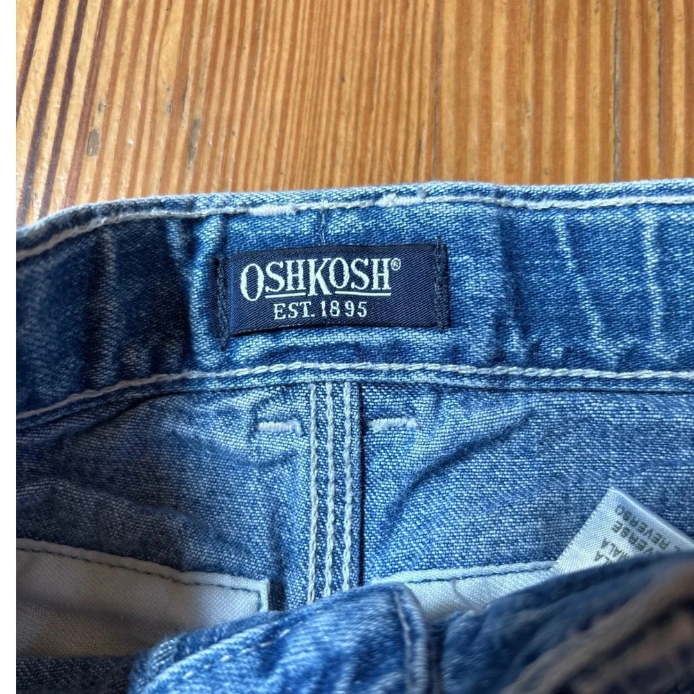 OshKosh Carpenter Jeans Boys Blue Denim Utility Workwear SIZE 4